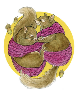 Sarah Draws Things Cozy Squirrel Print