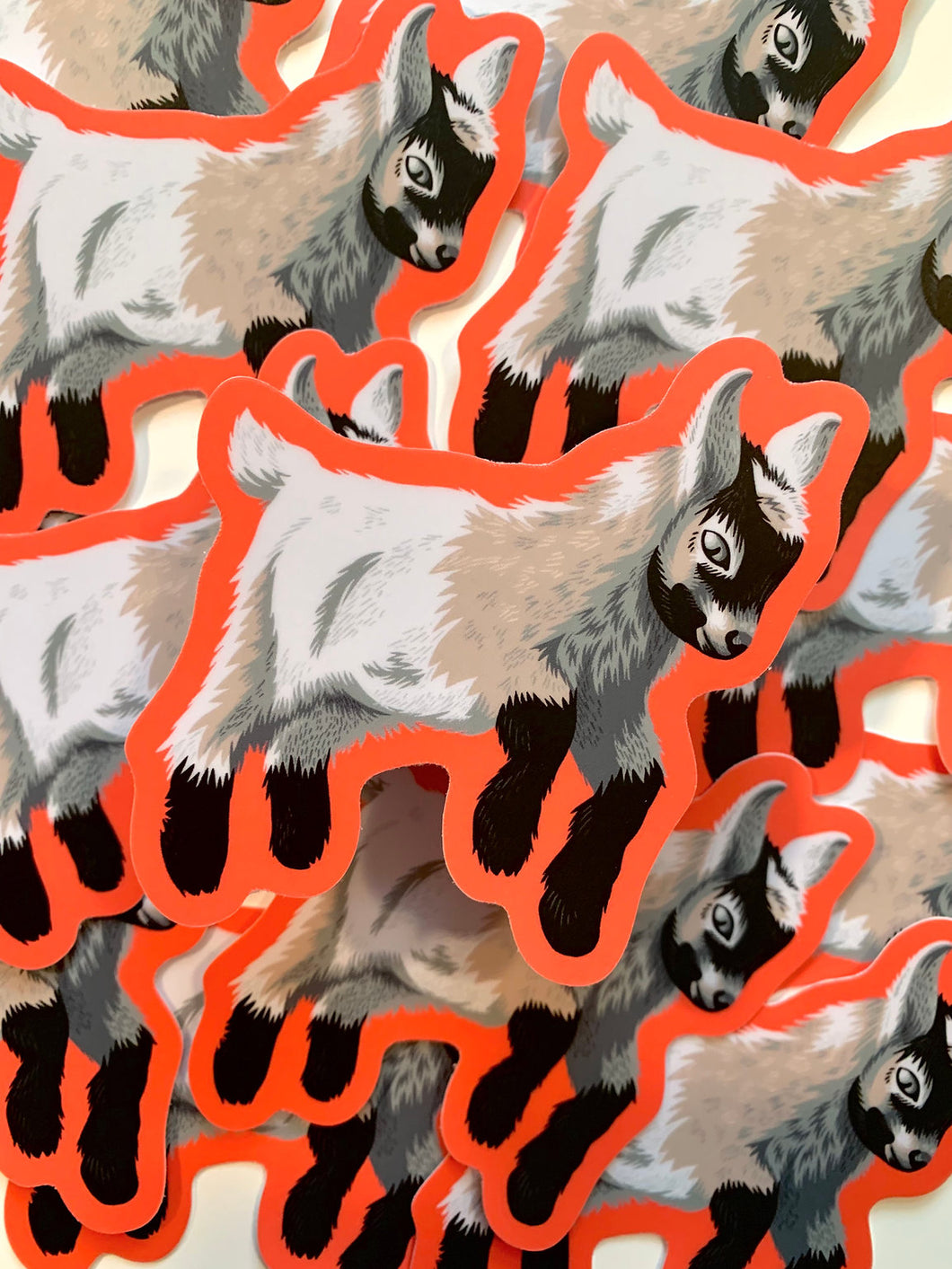 Sophie Margot Art Red Goat Sticker