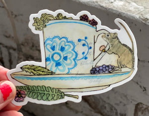 Amy Rice Teacup Mouse Sticker