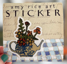 Amy Rice Delft Teapot Sticker