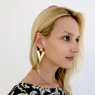 Carolyn Keys Vee Earring in Silver